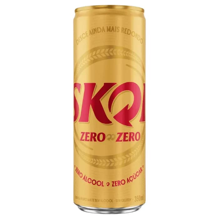 Cerveja Skol Zero Álcool Lata 350ml